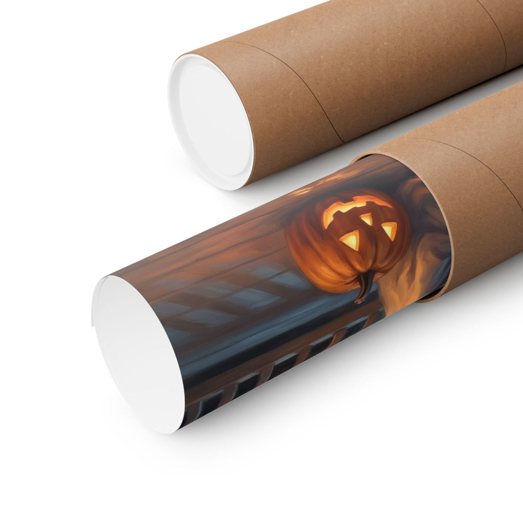 Lonely Ghost — Suburban Street | Vintage Halloween Poster Print
