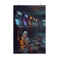 Lonely Ghost — Arcade Vigil | Vintage Halloween Poster Print