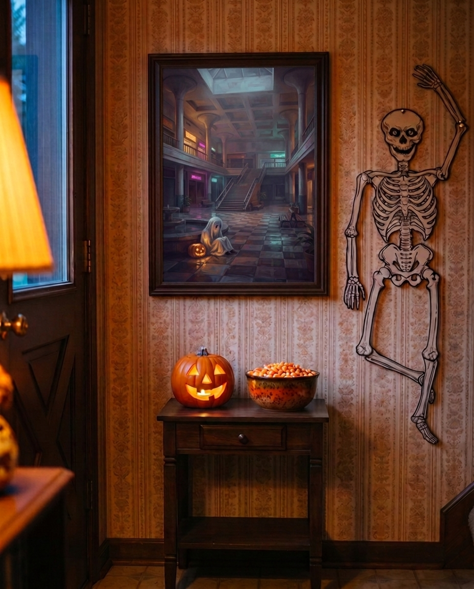 Lonely Ghost — Closing Time | Vintage Halloween Poster Print