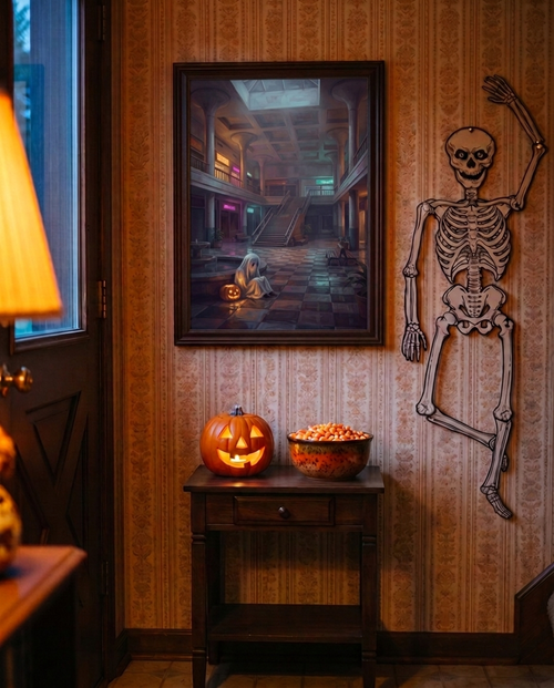 Lonely Ghost — Closing Time | Vintage Halloween Poster Print